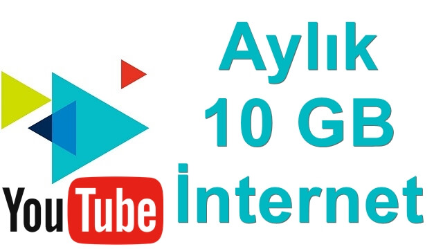 Türk Telekom aylık 10 gb youtube ek internet paketi